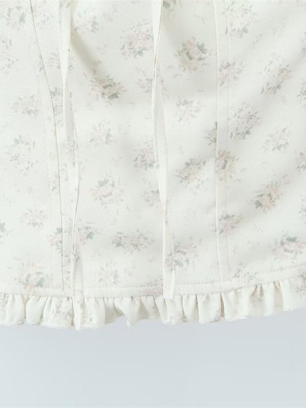 Women's Summer Floral French Lace Camisole: Waist-Cinching, Sleeveless, Square Neck, Spaghetti Strap Crop Top for Vacation