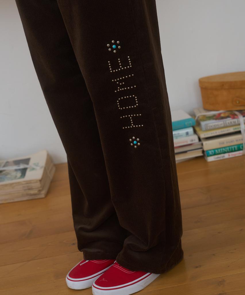 FUNFROMFUN Home Corduroy Pants, Brown