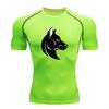 Men's Compression Athletic T-Shirt, Stylish Wolf Head Print