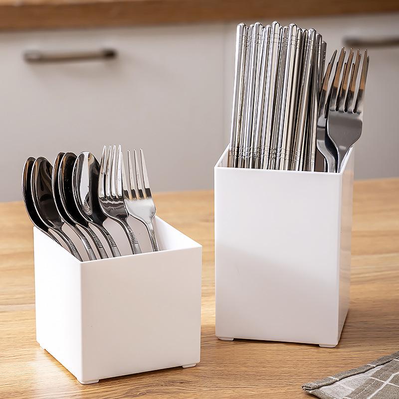 Multi-functional Chopstick and Spoon Storage Rack with Draining Feature
