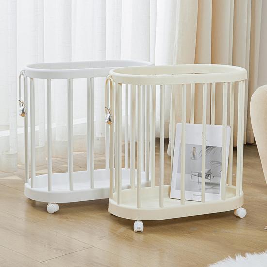 Dirty Clothes Basket with Wheels Large Capacity Moisture-Proof Versatile Slim Clothes Hamper Organizer with Sturdy Metal Frame