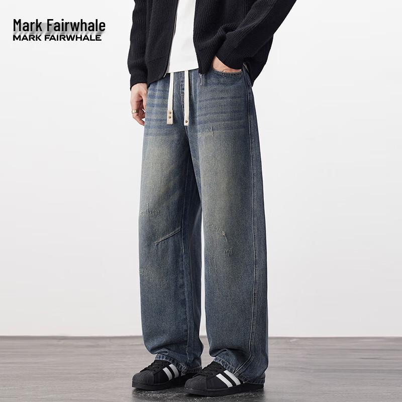 MARK FAIRWHALE Men s Summer Loose Fit Jeans XL