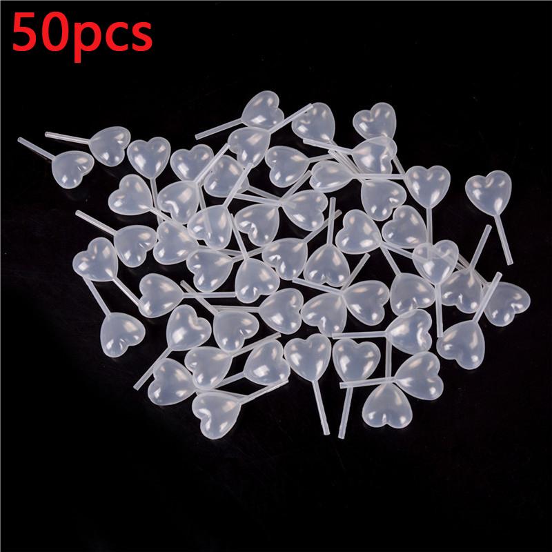 50/100/200PCS Heart Shape Liquid Squeeze Droppers Juice Straw Dropper Jam Cupcake Sauce Transfer Pipettes Cake Dessert Tools