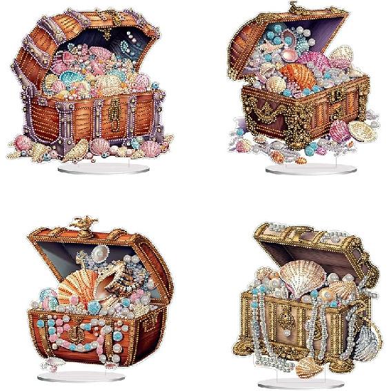 ARTopet DIY Diamond Desktop Ornament Special Shaped Crystal Diamond Art Painting Tabletop Ornaments Single Sided Diamond Ornament for Adult Beginner