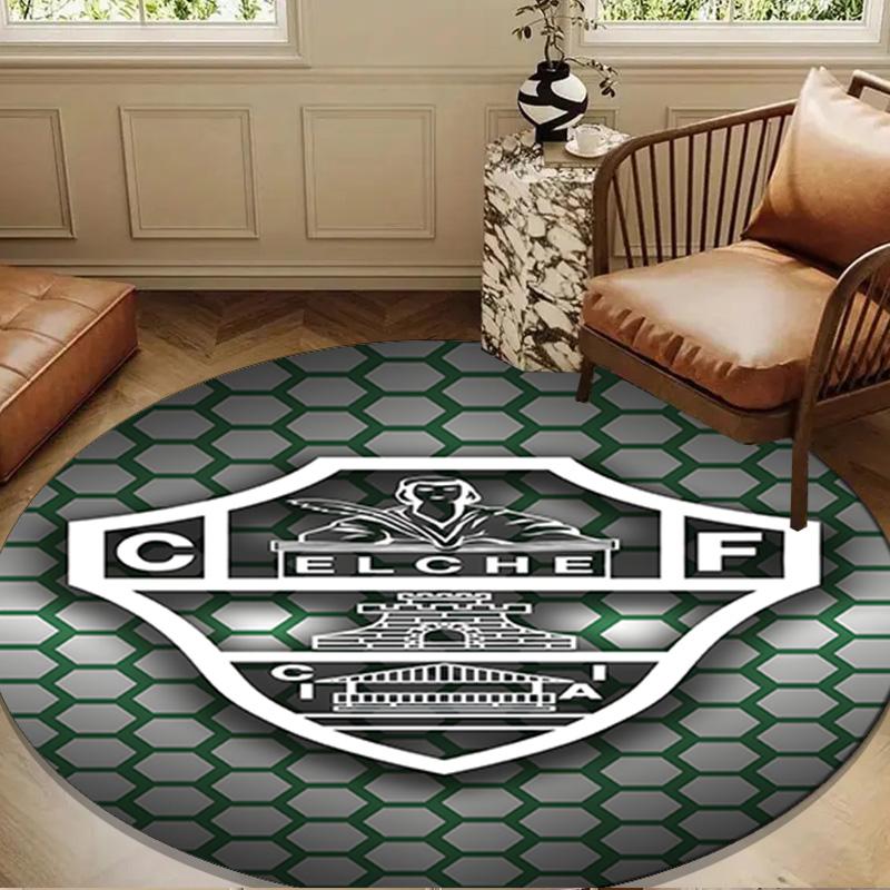 Football Elche Crest Design Round mat Home Decor, Chair rug For livingroom,Bedroom, doormat home decor Birthday Gift Christmas Gifts