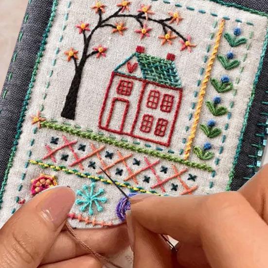 Broderistingbok DIY Sybok med Flere Sting Broderi- og Sybok for Nybegynnere Voksen Syelskere Gave