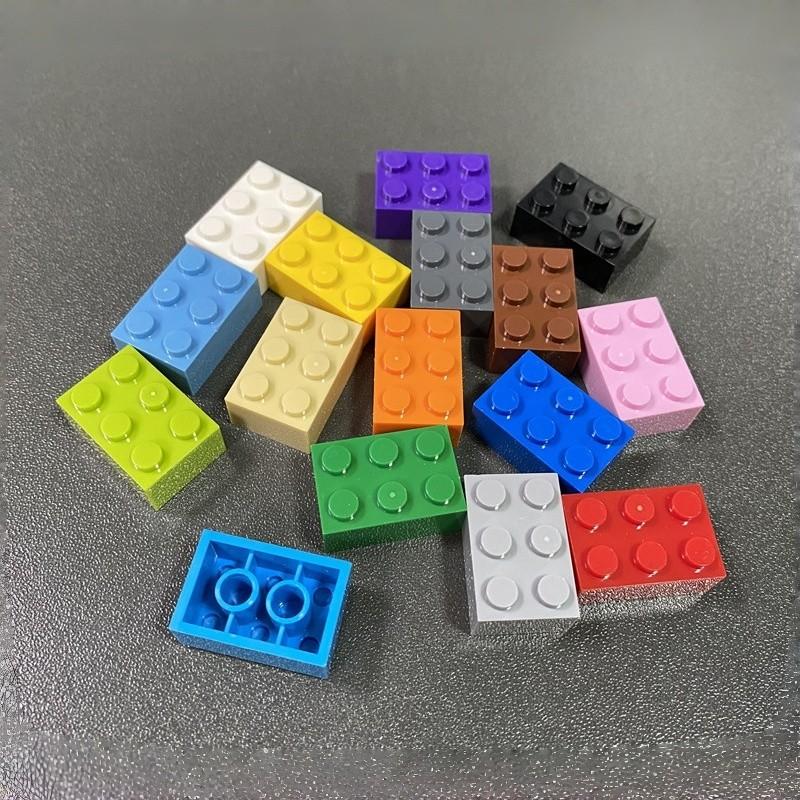 20 Stück Dicke 2x3 DIY Bausteine Figuren Steine Noppen Pädagogisches Plastikspielzeug für Kinder Größe Kompatibel Mit 3002