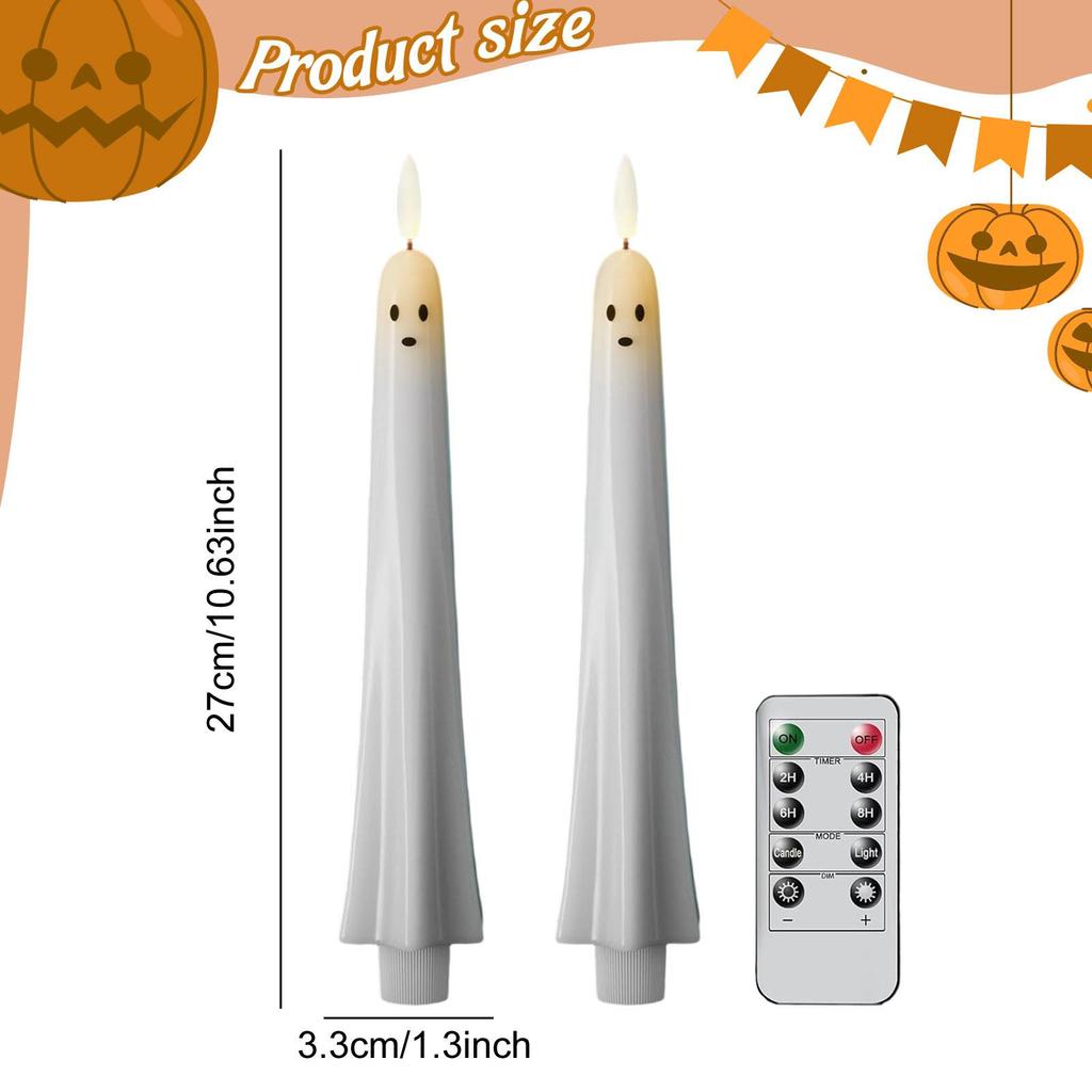 Flameless Taper Candles LED Window Candles Decoration 27cm Timer with Remote for Holiday Bedroom Table Party Celebration