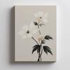 White Elegance - Minimalist Floral Poster White Elegance - Minimalist Floral Poster, 40X50 Cm, Frameless, Matte Paper 230 Gsm