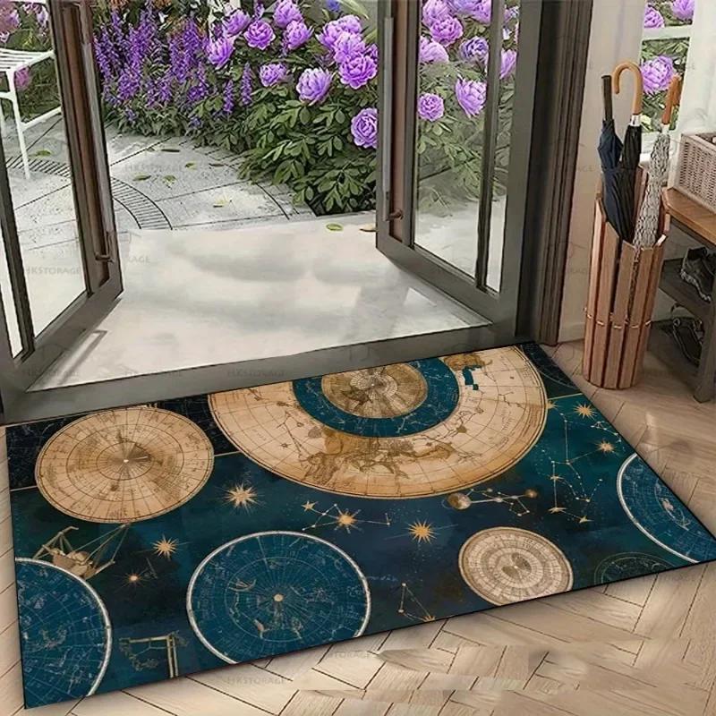 Sternenhimmel Mond Thema Fußmatte Leicht zu reinigen Outdoor Teppich Geeignet Zuhause Wie Wohnzimmer Küchen Schlafzimmer Dekor Türen Teppiche