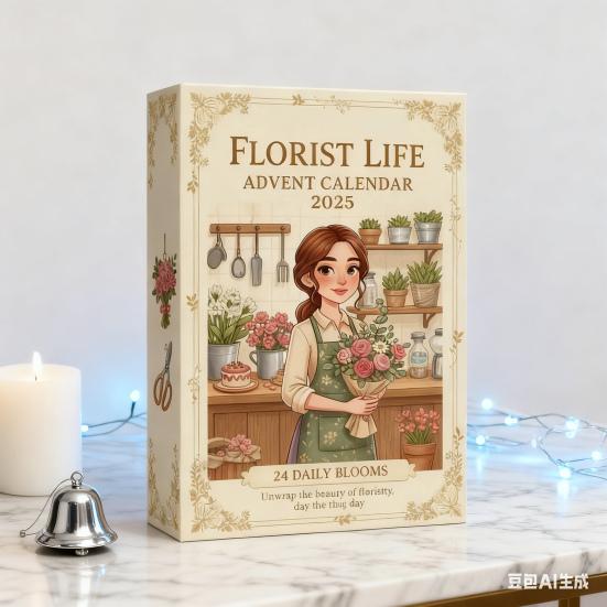 Florist Life Advent Calendar 24 Days Daily Bloom Countdown Calendar Gift Box