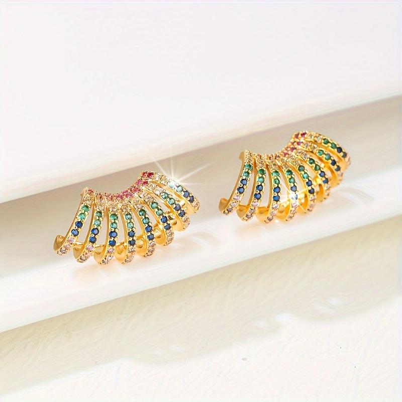 Light Luxury Asymmetrical Earrings for Women Elegant Party Jewelry Gift