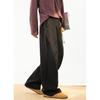 | Retro corduroy simple casual pants men's autumn structure split pleated loose straight long pants