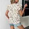 New Popular Casual Printed V-neck Shirt and Top