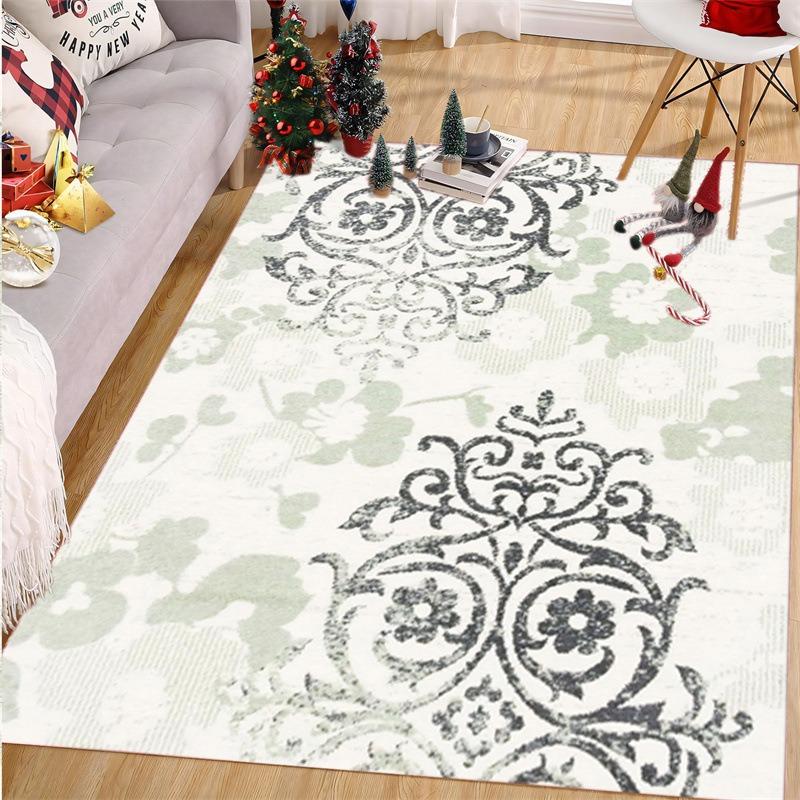 Klasyczne Europejskie Maty Zmywalne Odporne na Plamy Pełne Pokrycie Dywany do Salonu z Antypoślizgowym Chłonnym Dywanikiem Nocnym