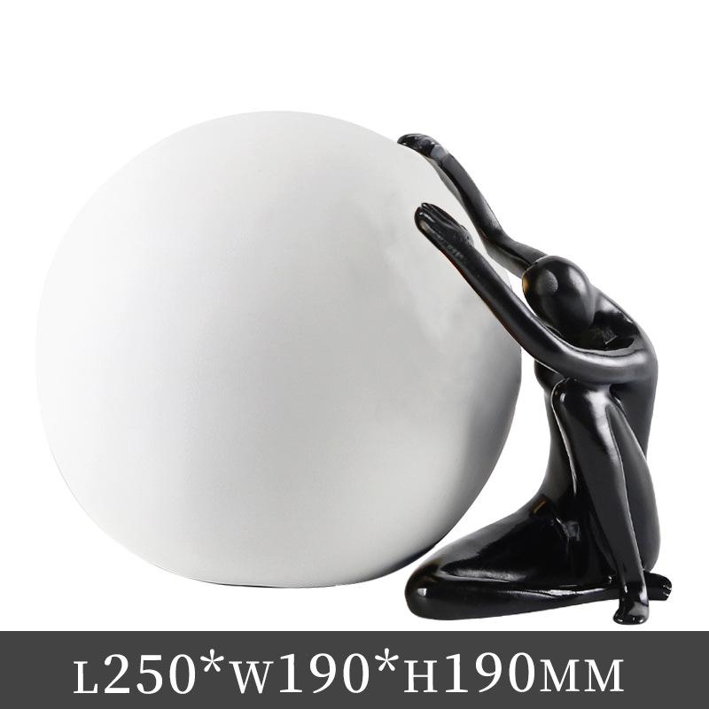 

Modern Luxury Living Room Sculpture: Sitting Pose with Ball - Hotel Exhibition Ornament