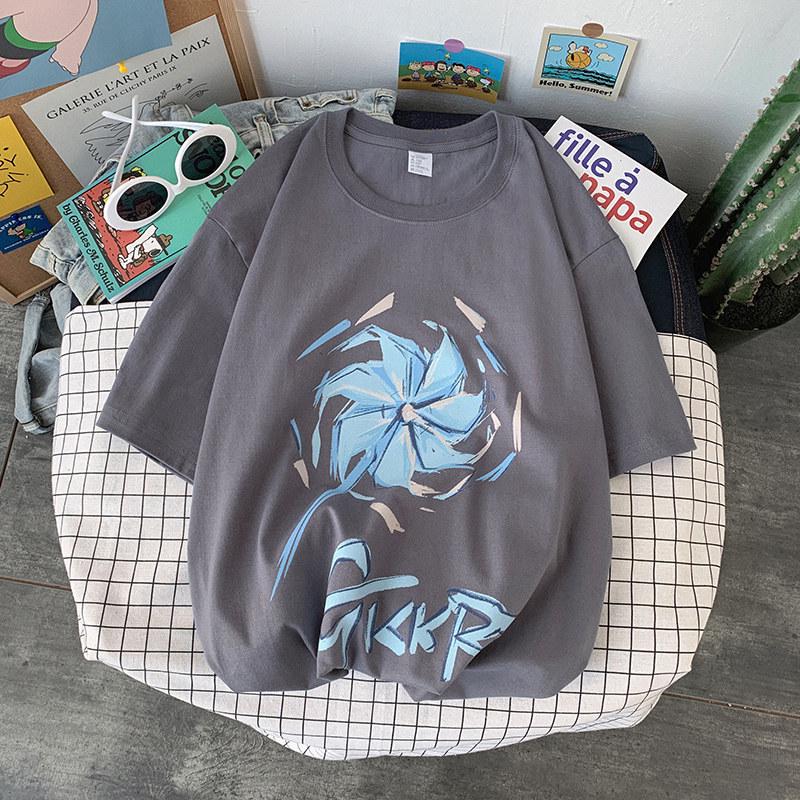 2025 Men's Short Sleeve T-Shirt - Summer Hong Kong Style, Trendy Korean Five-Point Design for Teens