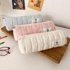 Style Large Capacity Pencil Case With Plush Snowman Design For Students And Office Use