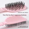Dual-Use Candy Ribs Comb: Wet/Dry Hollow Scalp Massage & Volume Styling Comb