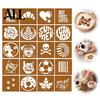 Latte Decoration Tools 20Pcs Coffee Stencils for 3D Printed Art Printer, Decorative Template Cards Dessert Pattern Molds Cappuccino Hot Chocolate,