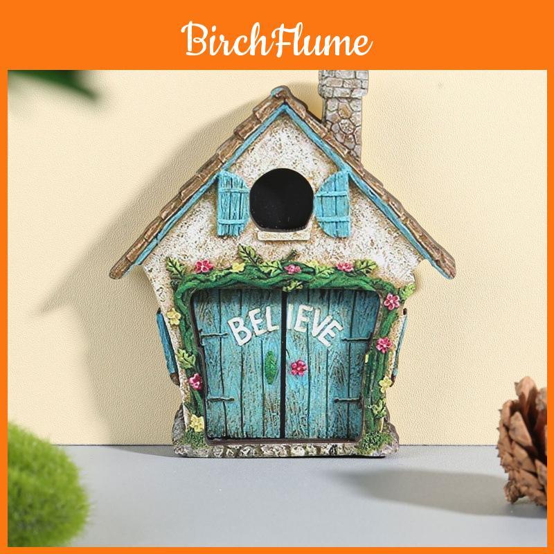 Garden Fairy Door Decor With Wooden Tree Art For Home And Garden Beauty