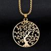 The Tree of Life Necklace Titanium Steel Pendant Versatile Snake Bone Chain