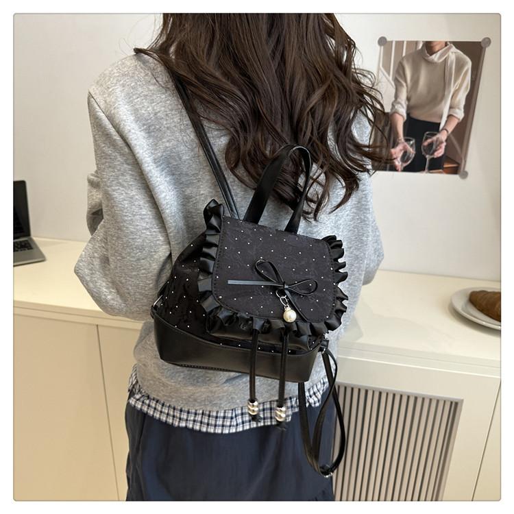 1Pc Korean Version of Fashionable Girl Style Portable Small Bag  New Lace Lace High Value Versatile Backpack