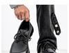 Black office leather shoes men's new spring low-top Martin boots British business casual shoes men
