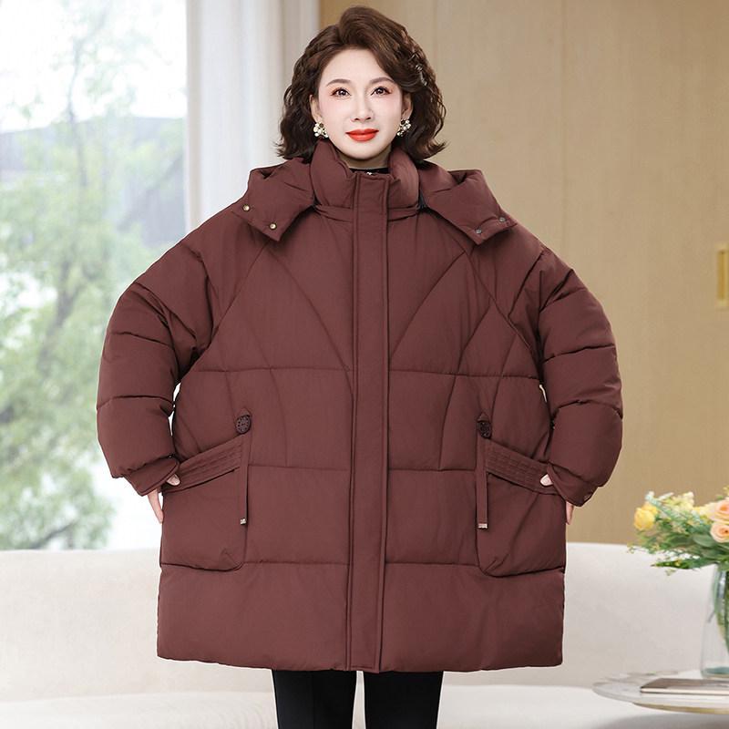 Plus Size Winter Cotton Jacket for Middle-Aged and Elderly Women