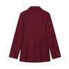 European American Style Fashion Suit: Buckle Decor Jacket & Straight-Leg Pants Two-Piece Slim Fit Set for Women