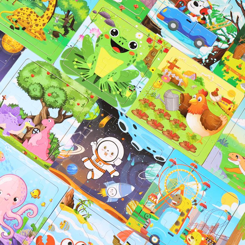 Popular Wooden Dinosaur and Animal Puzzle for Children's Early Education