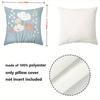 Floral Patterned Blue Cushions For Home Decor Polyester Pillowcase, Sofa Decorative Cushion Cov Headboard Pillow