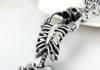 JewelryWe Men's Fashion Simple Gothic Skull Bracelet, Stainless Steel, Valentine's Day Gift, Black or Silver