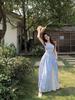 Polyester Lace Beach Dress With Spliced Design For Summer Vacation And Sunset Walks