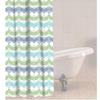 Wunderschön gestalteter Duschvorhang mit Seesternmuster, der für eine einfache Montage ohne Bohren angebracht werden kann.