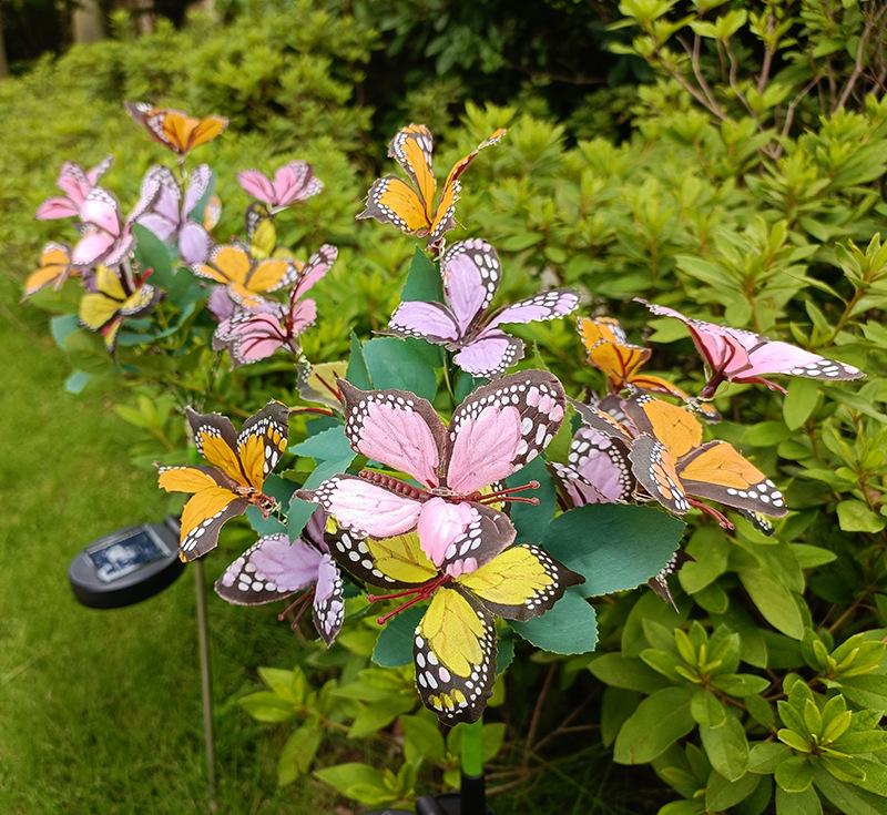 LED Solar Butterfly Flower Lawn Lamp: Waterproof Outdoor Garden Decoration