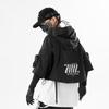 Techwear Stiliaus Hip Hop Trumpas Striukės Megztinis Vyriškas Punk Motociklininko Gobtuvas Daug Kišenių Jaqueta