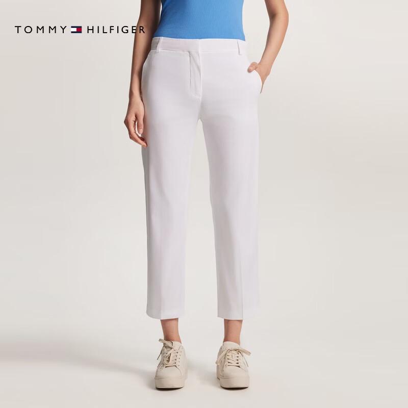 Tommy Hilfiger Women s Lyocell Twill Straight-Leg Trousers 36