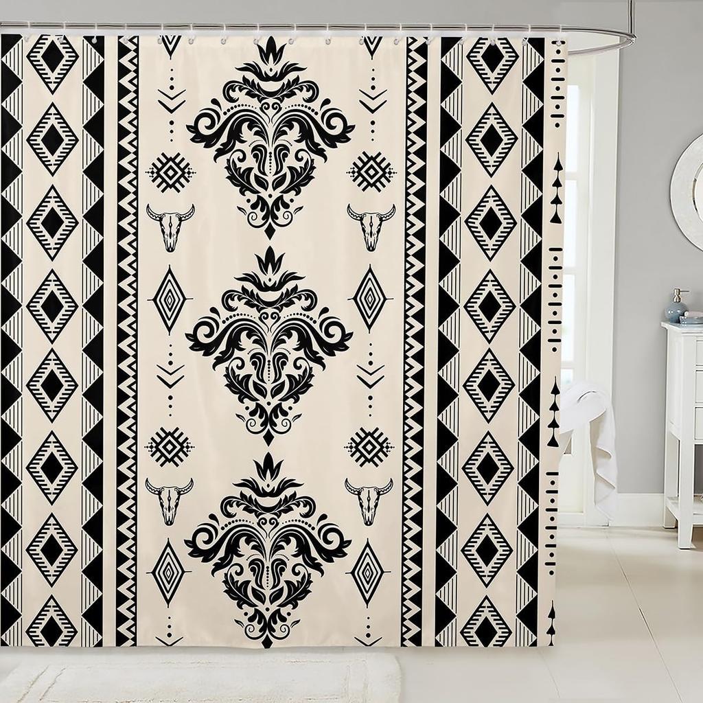 Japanese Style Bathroom Accessories Dragon Shower Curtain Magical Animals Bath Curtain Western Wildlife Theme Bathroom Sets