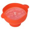 Red Silicone Microwave Popcorn Bucket with Handle Lid Safe Collapsible Popcorn Maker Bowl