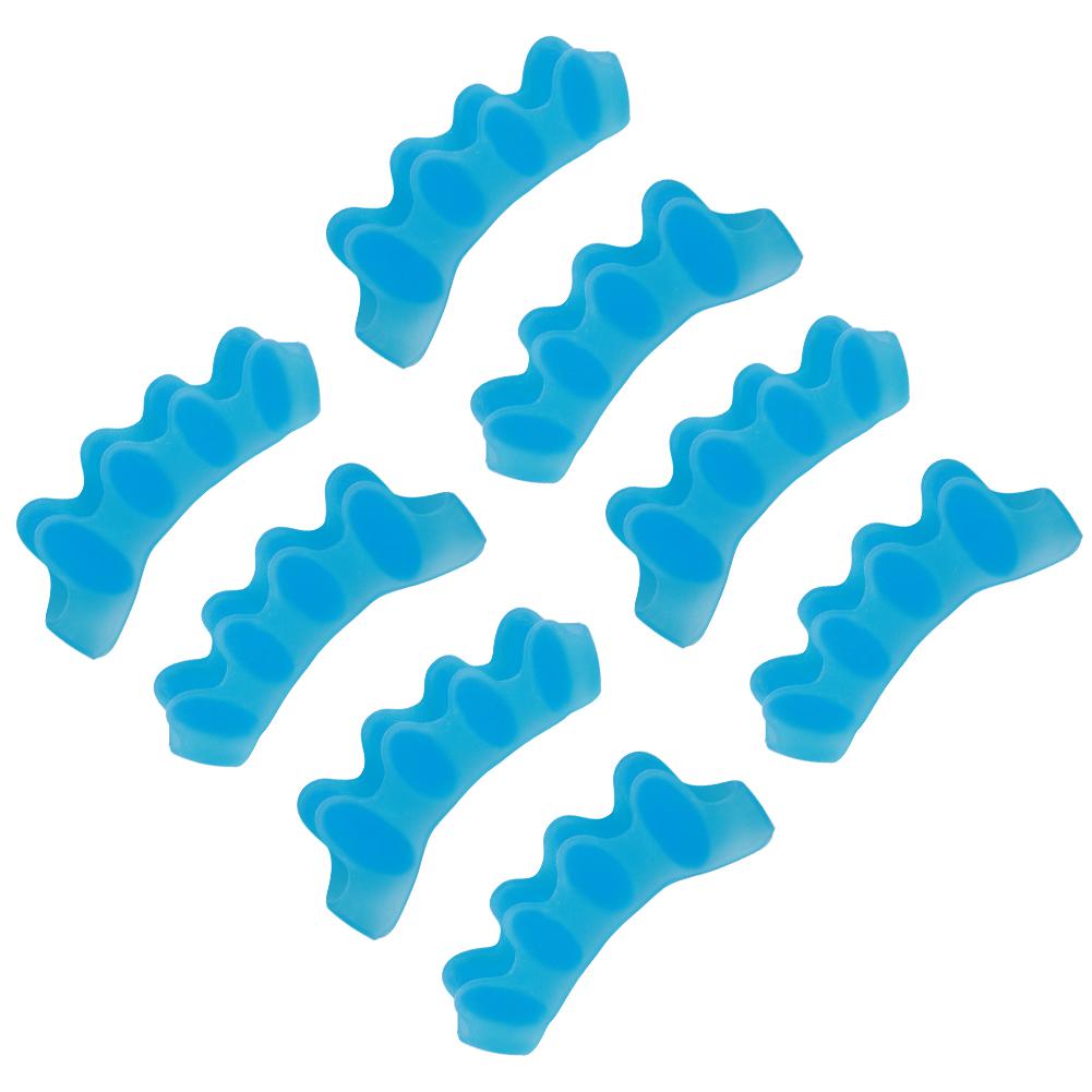 4 Pairs Toe Separator Silica Gel 2‑Toe Seperater Correction Bunion Pain Relief Orthotics ToolBlue Average Size
