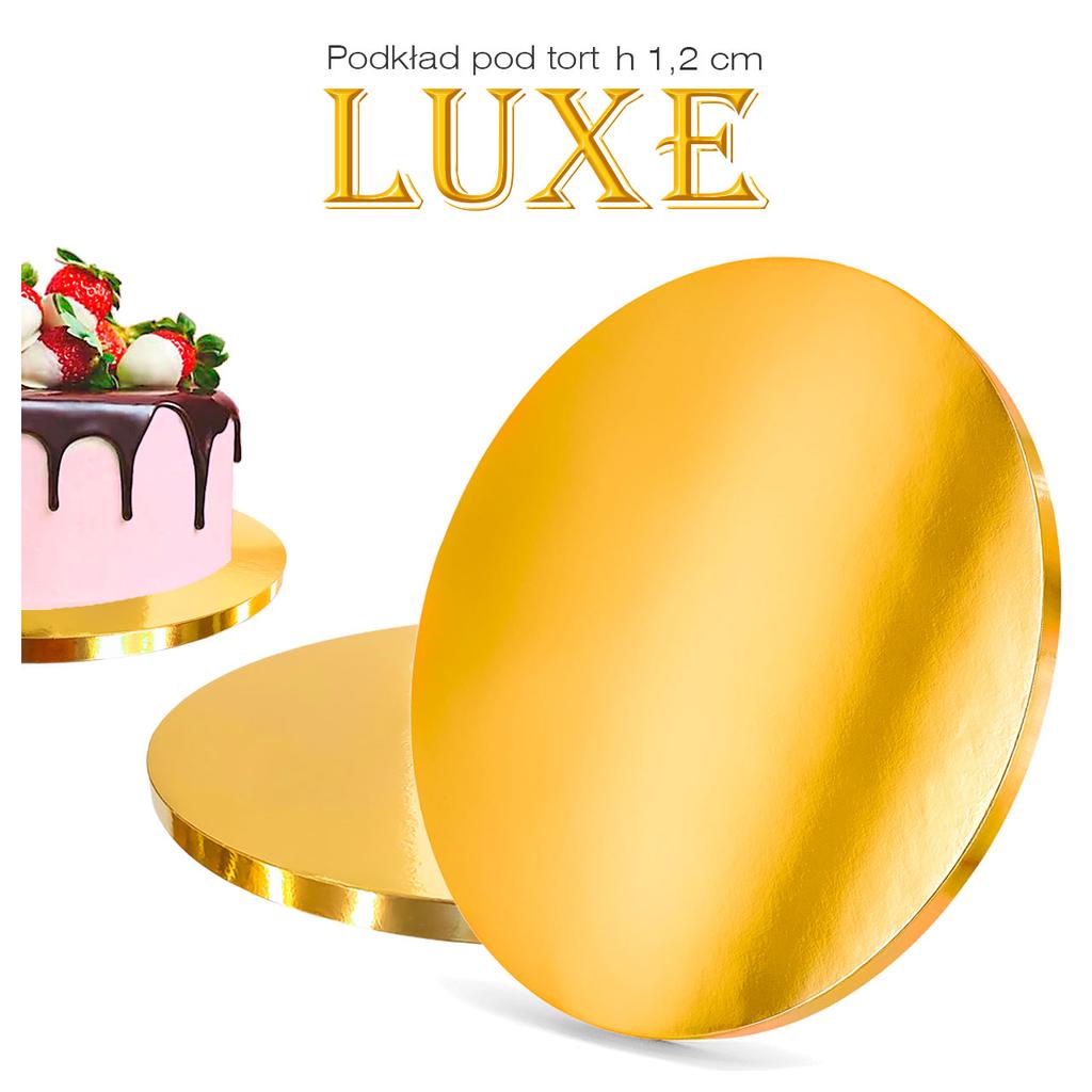 Cake Board Base Gold 30 Cm 1,2 Cm Set 5 Pcs Cake Drum Round Luxe Brand4cake
