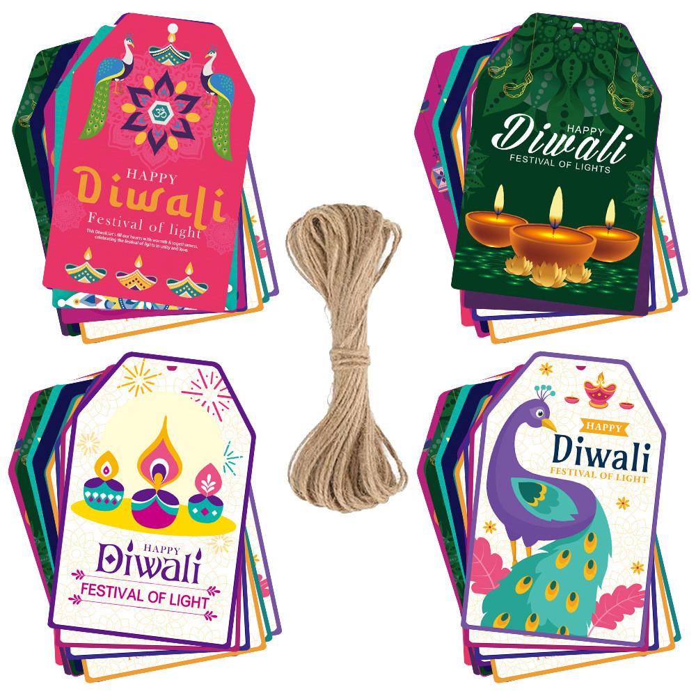 Diwali Festival Paper Decor Supplies Hang Tags For Party Venue Setup Pieces 60