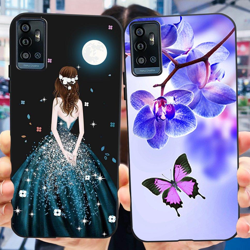 For ZTE Blade A71 6.52" Case Cartoon Dinosaur Football TPU Soft Silicone Cover For ZTE Blade A71 2021 A7030 Phone Cases Fundas