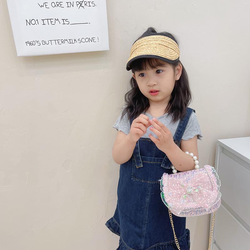 Cute Girls Crossbody Bag Fashionable Mini Pearl Handbag For Children Accessories