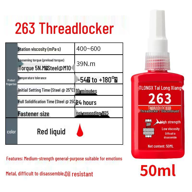 243 Screw Glue: Medium-High Strength Threadlocker and High Temp Resistant Sealant