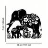 Elegant Minimalist Iron Elephant & Calf Wall Art for Home, Office, Patio, Farmhouse & Gift