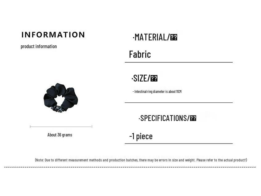 Elegant Satin Rhinestone Scrunchie for Women - Luxurious Hair Tie for Ponytails and Buns