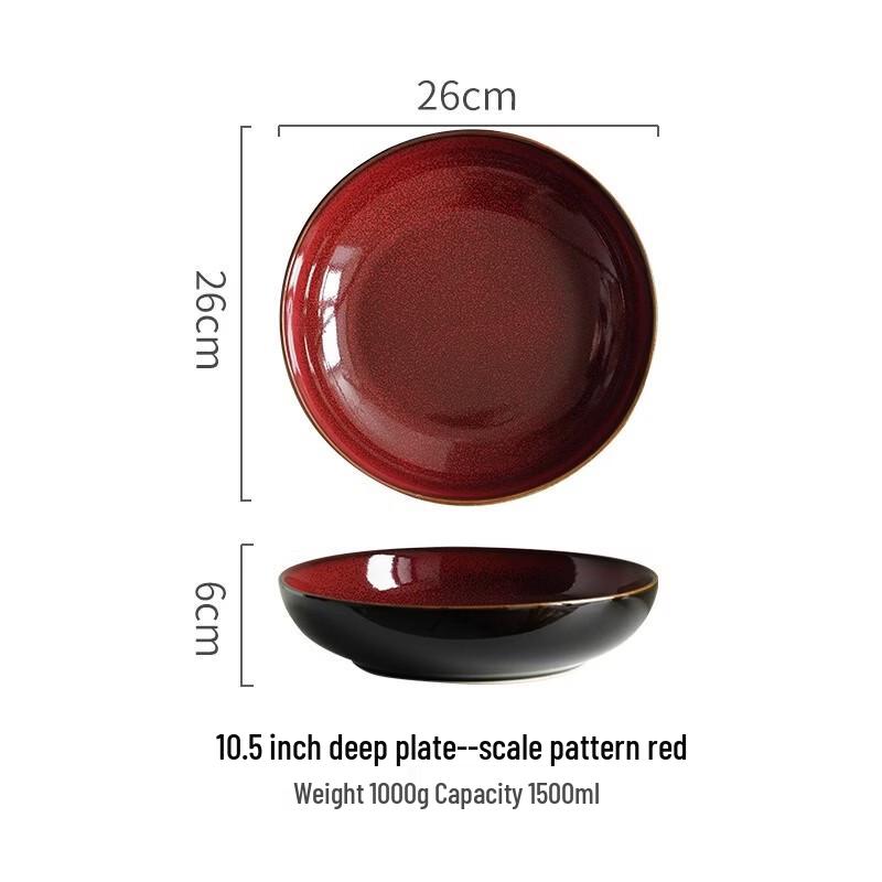 Japanese Kiln Glazed Ceramic Salad Bowl