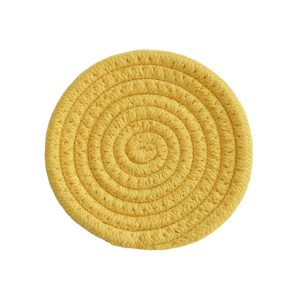 Handmade Nordic Style Heat-Resistant Cotton Rope Coasters – Thick Woven Placemats